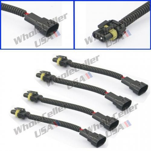 Find 2 Pairs 9006 HB4 Extension Male N Female Wiring Harness Sockets