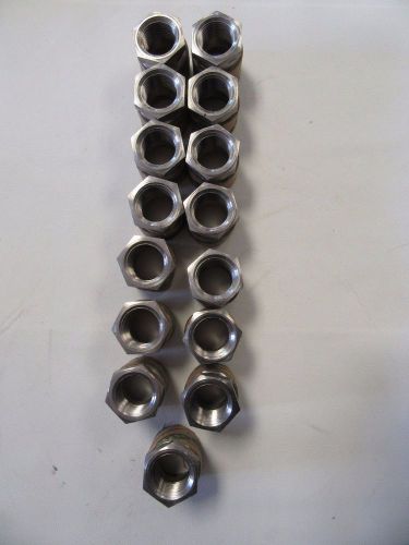 DASON STAINLESS STEEL HEX PIPE FITTING SET OF (15) 1 1/8" X 7/8" MARINE BOAT, US $24.95, image 1