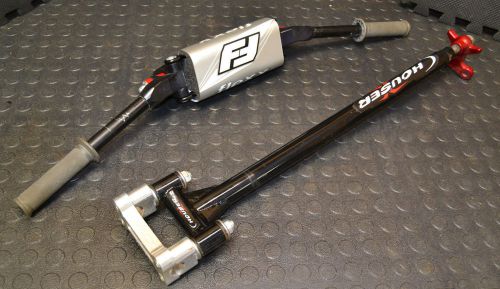 Houser +1 1/4 steering stem 14 fast flexx bars handlebars kit yamaha raptor 660