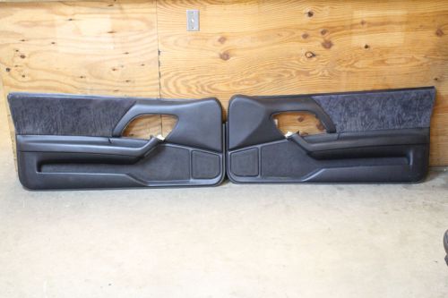 1993-2002 camaro ebony black cloth door panels used pair oem