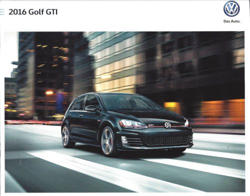 2016 volkswagen golf gti  - s / se and autobahn (4 dr) models  14 page  brochure