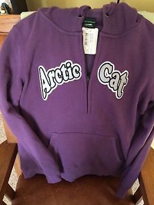 Arctic cat women&#039;s motorsports 1/2 zip sweatshirt pullover purple size l