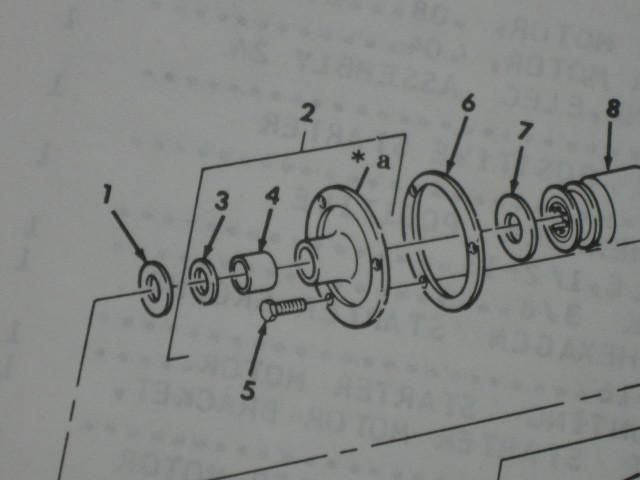 1 m998 hummer starter plate sleeve ms17795-128 nos