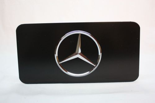 Mercedes benz chrome star logo black license plate