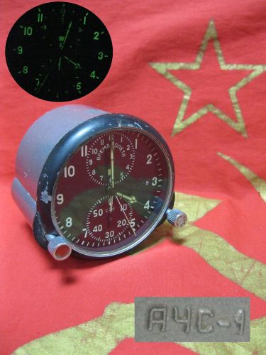 Vintage achs-1 clock cockpit panel #40177 ussr military aircraft soviet russia