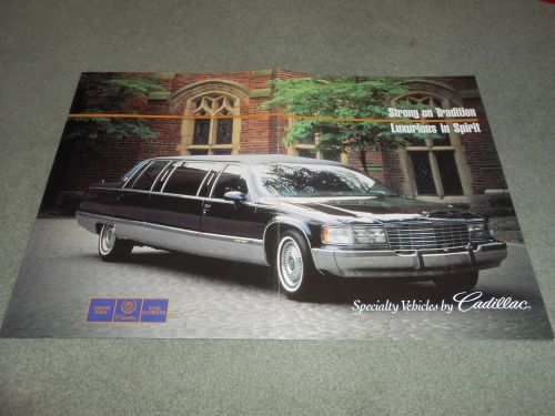 1993 1994 cadillac coachbuilder fleetwood limousine brochure, catalog, portfolio