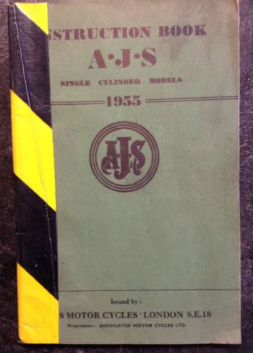 Antique 1955 ajs single cyl models instruction book ~ service manual original