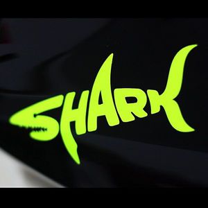 Shark danger speed performance racing sport 3m vinyl sticker decal 15 x 6.5 cm