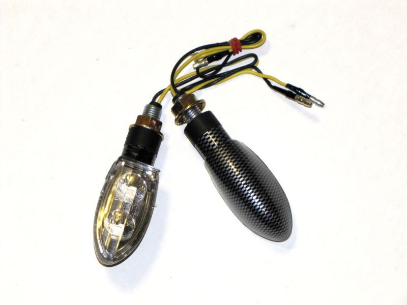 Turn signal led carbon fiber yamaha honda suzuki kawasaki ninja cbr r1 gsxr1000