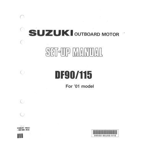 Suzuki outboard marine 2001 df90/115 set-up manual 99505-90j00-01e