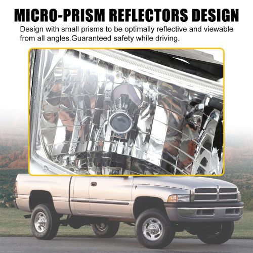 2pcs headlights chrome amber corner lamps for 1994-2002 dodge ram 1500 2500 3500