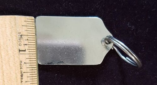 Vintage mercedes benz chrome &amp; blue &amp; white enamel key ring fob 1975 280