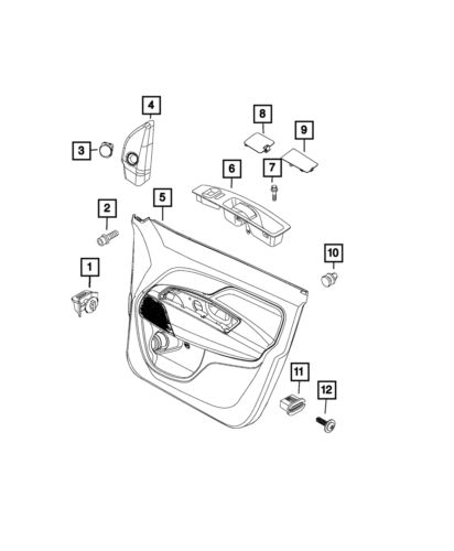 Genuine Mopar Front Door Trim Panel Left 5XV31LXHAA, US $991.08, image 4
