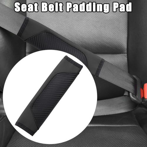 1pcs Car Seat Belt Cover Carbon Fiber Leather Auto Seat Belt Protection Black, US $9.49, image 6