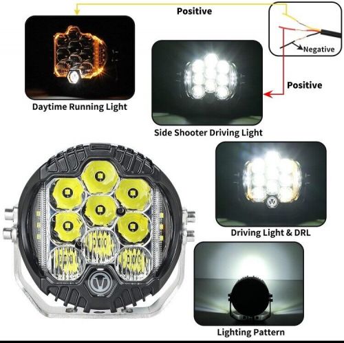 7" LED spot light waterproof 110 watts Ice white color new light with mount, US $19.00, image 10