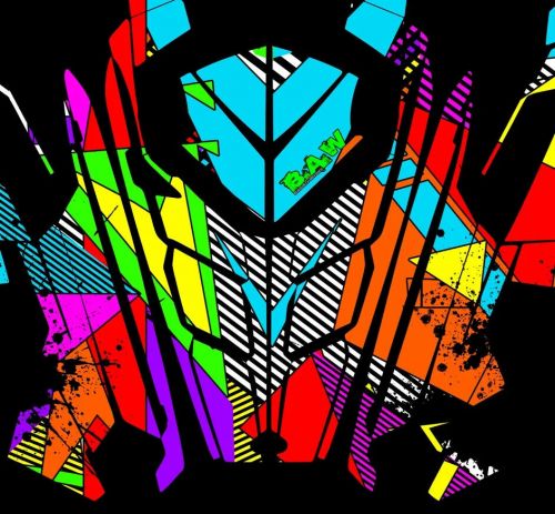 Graphic kit vinyl wrap decals tunnel 2010+15 polaris rush pro-rmk