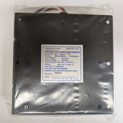 Ameri-king regulated dc to dc power booster converter model ak-550-6c s/n 509020