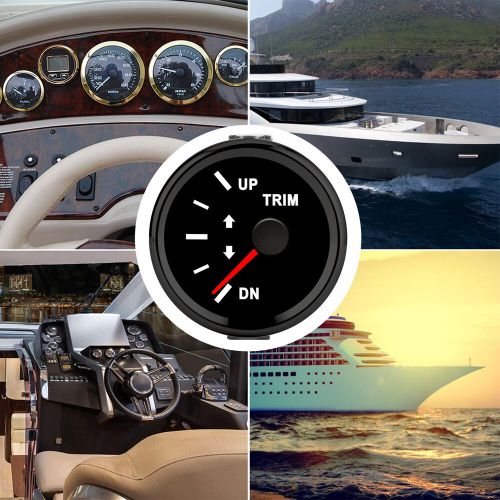 (Black Frame On Black) Boat Trim Balance Gauge Meter 52mm Domed Series, US $17.85, image 8