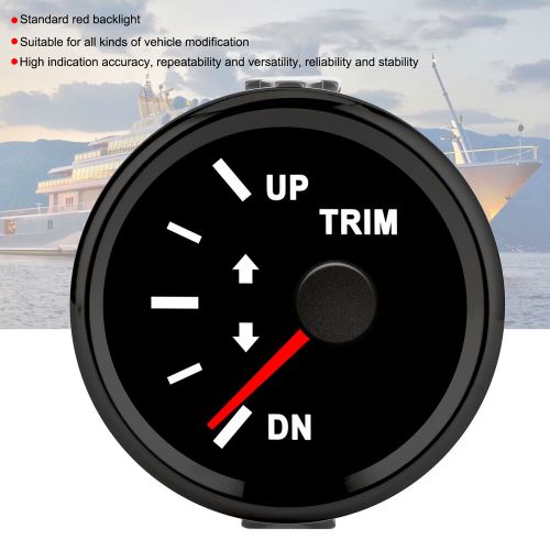 (Black Frame On Black) Boat Trim Balance Gauge Meter 52mm Domed Series, US $17.85, image 9