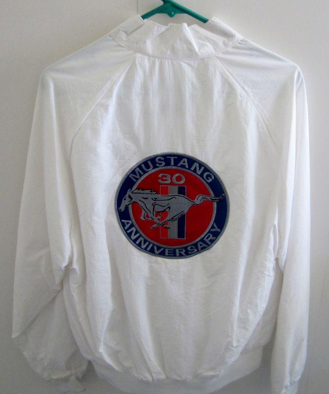 Ford mustang jacket  "mustang 30th anniversary"   white, size  xl 