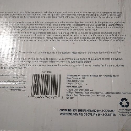 Kraco 5039162 Seat Cover - Ivory Sheepskin- Does One Seat, US $50.00, image 3