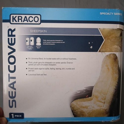 Kraco 5039162 Seat Cover - Ivory Sheepskin- Does One Seat, US $50.00, image 4