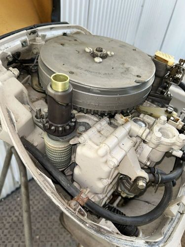 Vintage Johnson Sea Horse 9.5 Outboard Motor with Motor Stand, US $250.00, image 10