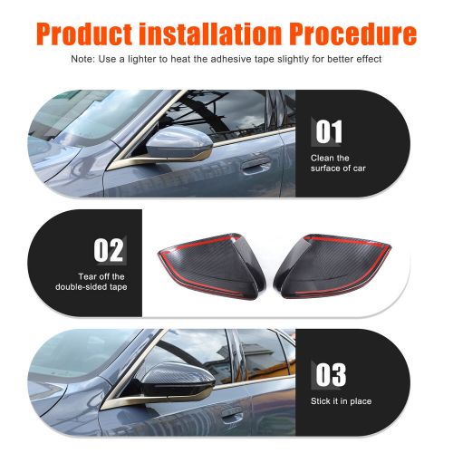 ABS Carbon Fiber Rearview Door Mirror Cover Caps For BMW 5/i5/7 Series 2024+-, US $, image 3