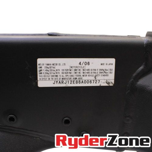 2006 2007 yamaha yzf r6 frame chassis straight black main