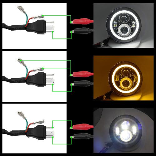 4pcs fit for jeep wrangler 07-17 jk 7&#039;&#039; round led headlights 4inch fog lights