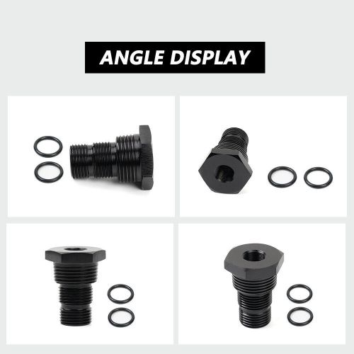 1/2-28 to 3/4-16, 13/16-16, 3/4NPT Automotive Threaded Oil Filter Adapter Black, US $9.09, image 3