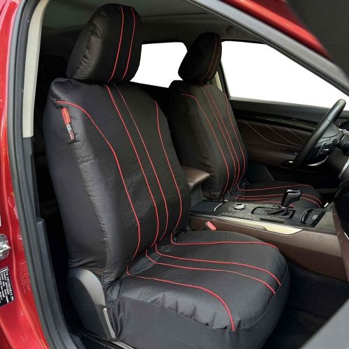 Waterproof Canvas Black w/t Red Piping Front Car Seat Covers For Toyota 4Runner, US $56.99, image 3