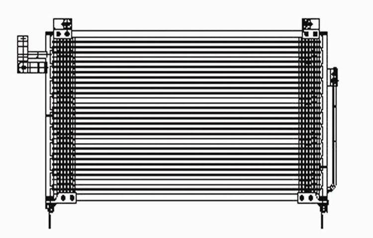 Replacement ac condenser pfc type 02-03 mazda protege5 99-03 protege b25f61480b