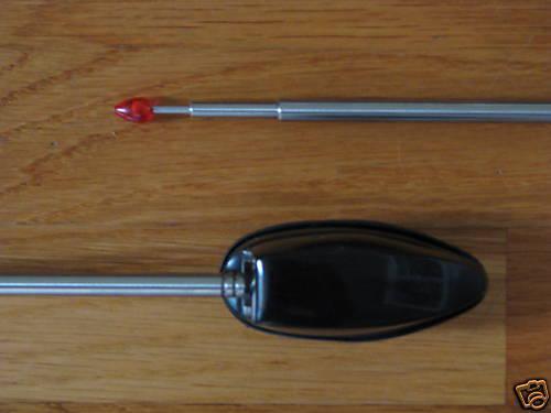 Reproduction single side mount am fm radio antenna hirschmann red tip style