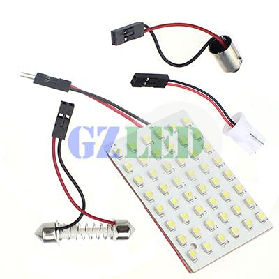 10x white 48 smd led panel car interior light bulb t10 ba9s dome festoon 12v  
