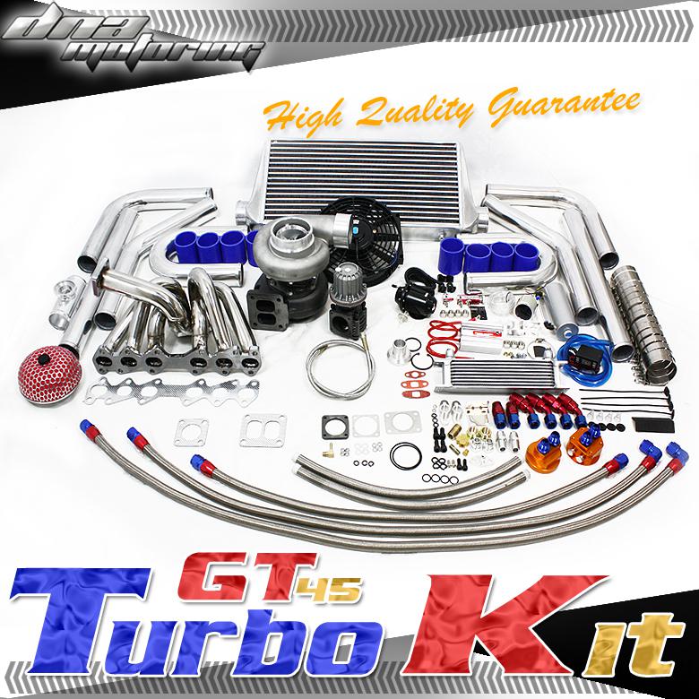 1jzge 1jz-ge gt45 turbo/charger kit wasetgate/oil line