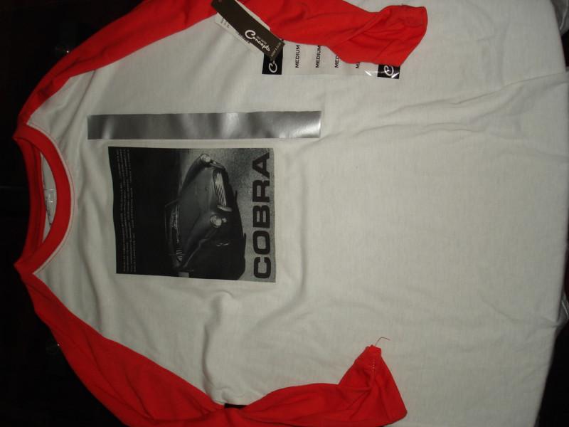 62 shelby cobra themed novelty baseball jersey t-shirt size medium retro 