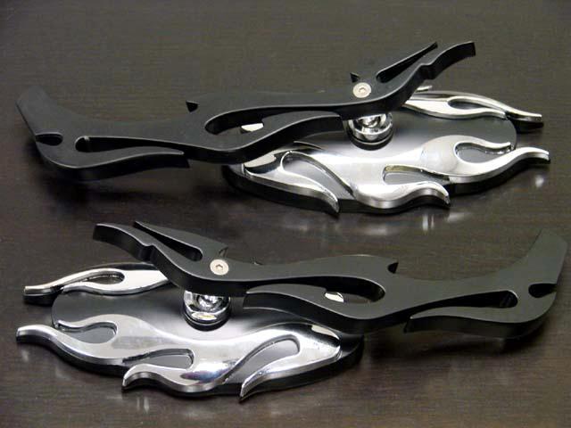 BLACK/CHROME FLAME OVAL MIRRORS for Kawasaki Vulcan VN BN ZL KZ Z1 Ninja Cruiser, US $16.90, image 3