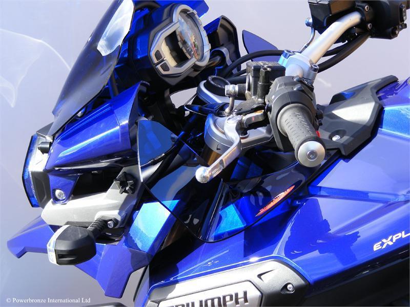 Triumph tiger 1200 explorer wind air deflectors pair clear - made in england