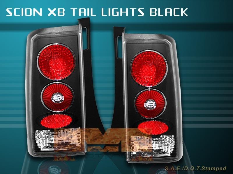 2003-2007 scion xb x-b tail lights jdm black 04 05 06 