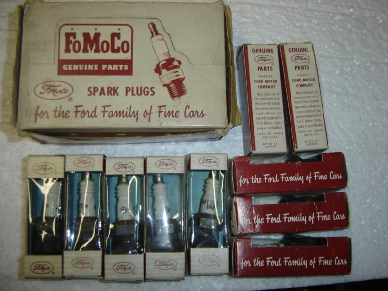 1957 ford spark plugs fomoco autolite b7a-12405-c brf6 nos new genuine parts