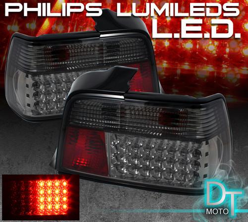 Smoked 92-98 bmw e36 3-series 4dr philips-led perform tail lights left+right
