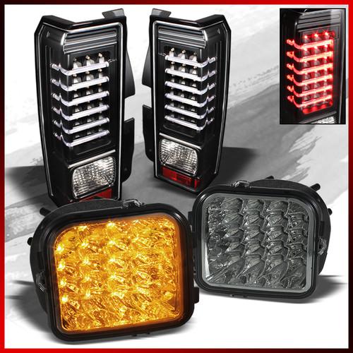 Find 0609 Hummer H3 Led Black Tail Lights+ Smoked Led Turn Signal