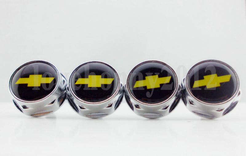 4 PCS License Plate Frame Car badge Bolt Screws Emblems For Chevrolet, US $1.29, image 2