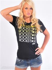 New from rockstar one industries womens picasa tshirt black medium