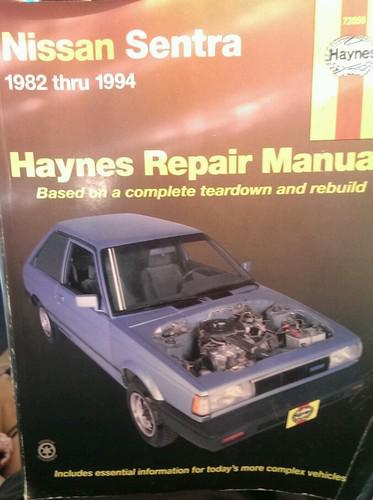 Haynes repair manual nissan sentra 1982 thru 1994