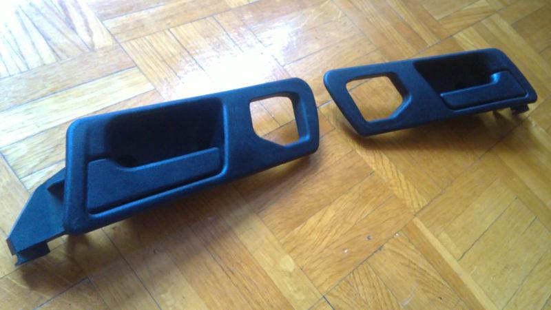 2x BMW E34 Front Door Handle Card Panel Frame Pull Surround Trim Left Right OEM, US $10.00, image 2