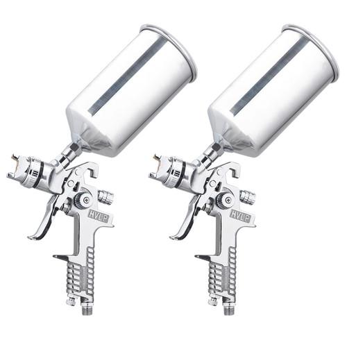 6pc 1.3 1.8 HVLP Air Spray Gun Kit Auto Paint Primer Basecoat Clearcoat Gravity, US $62.95, image 2
