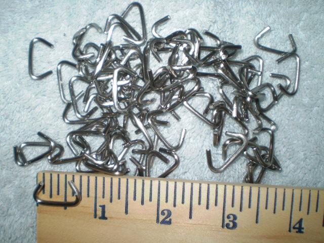100 stainless steel hog rings 5/8"
