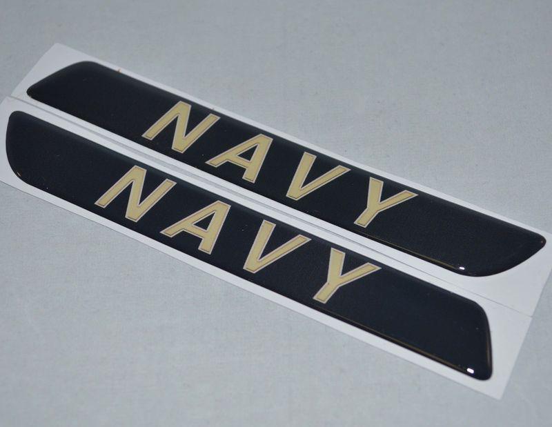 Custom "us navy on charcoal" saddlebag latch reflector insert decals for harley